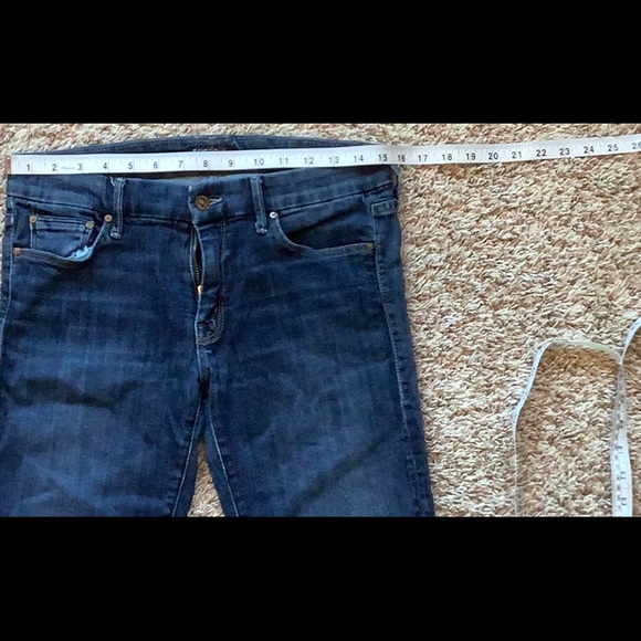 MOTHER Women's Jeans Here Kitty Kitty Raw Hem Skinny Low Rise Size 30 - Picture 10 of 13